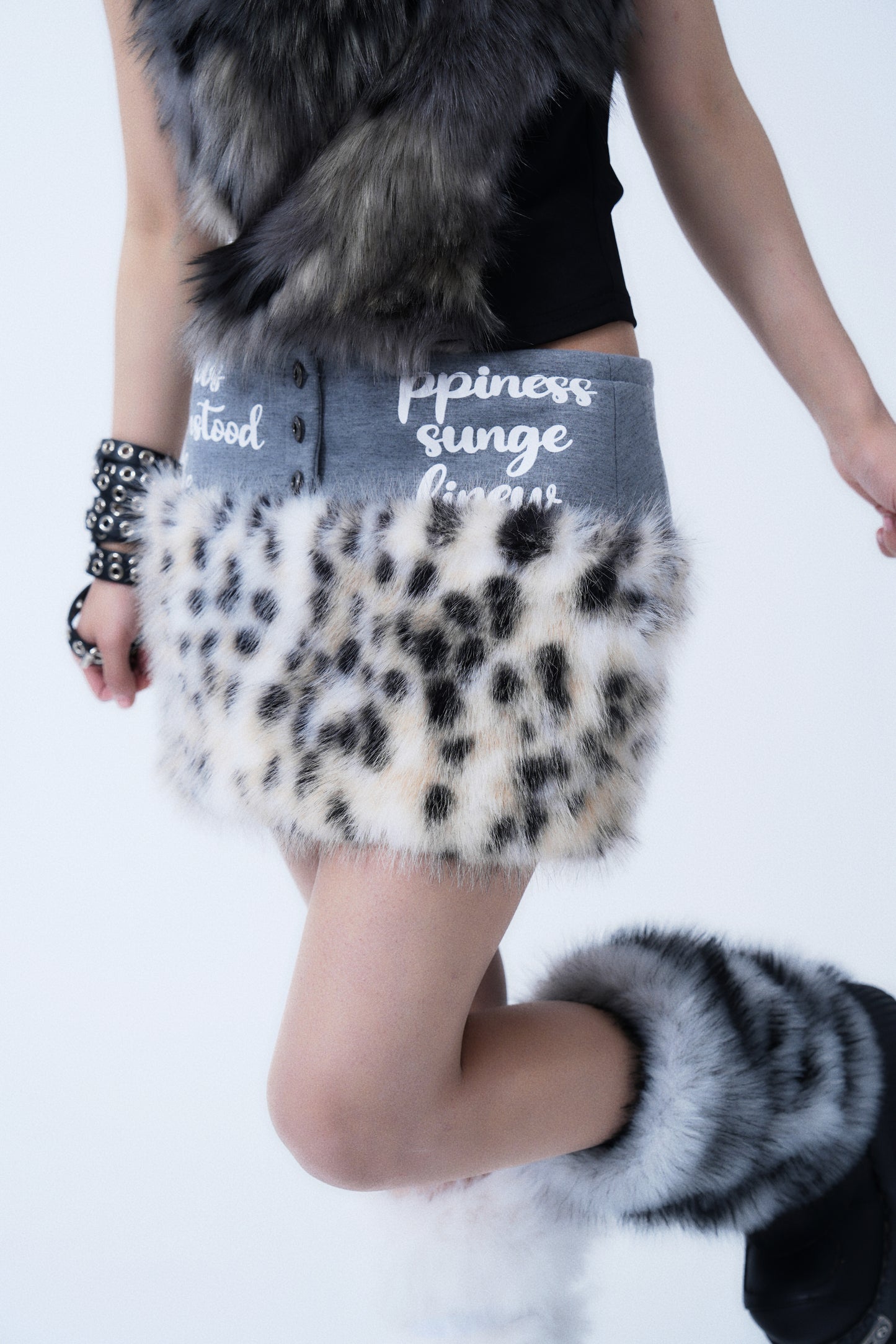 Wild Feline Low-Waist Mini Skirt
