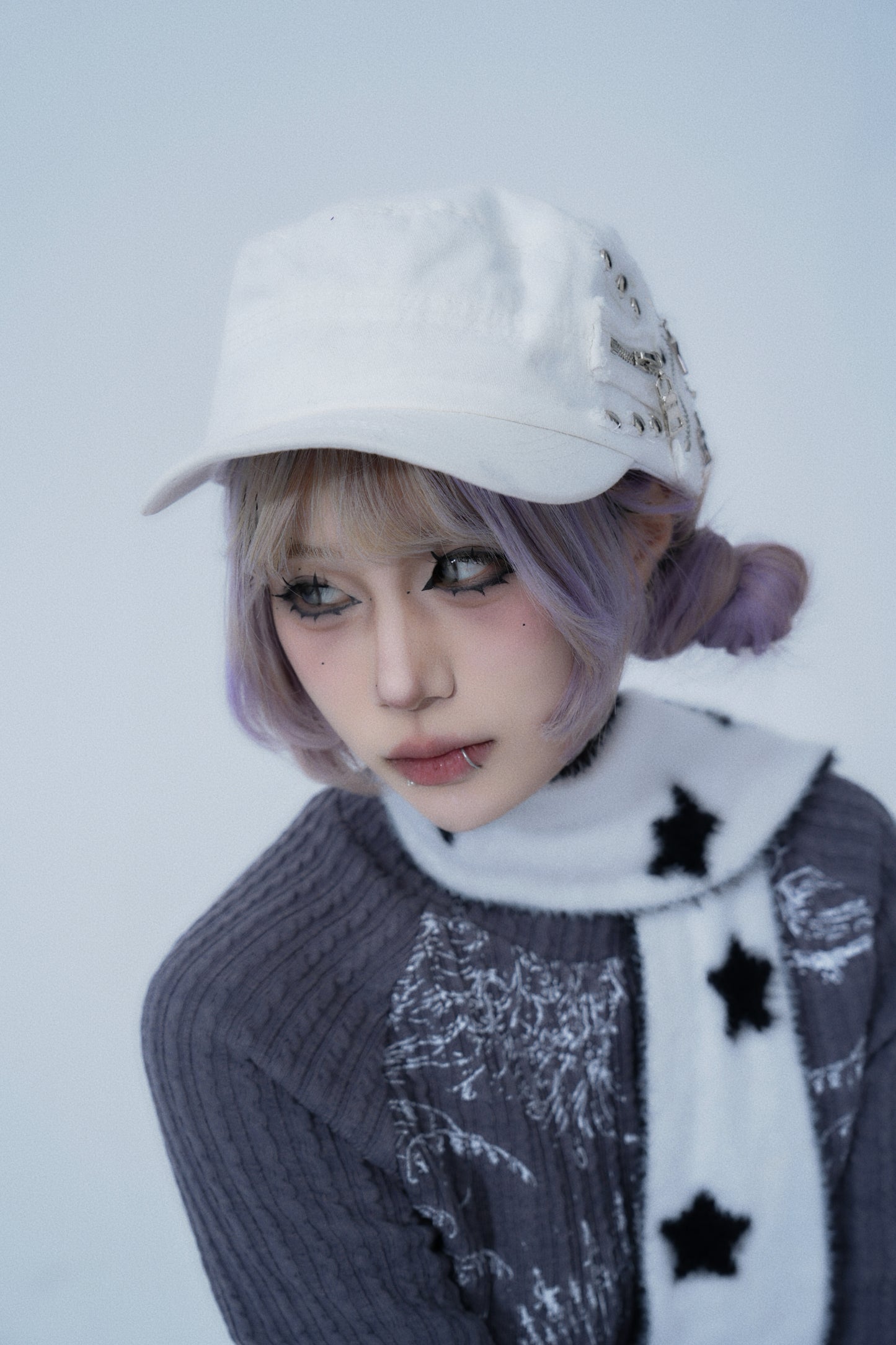 Studded Newsboy Cap