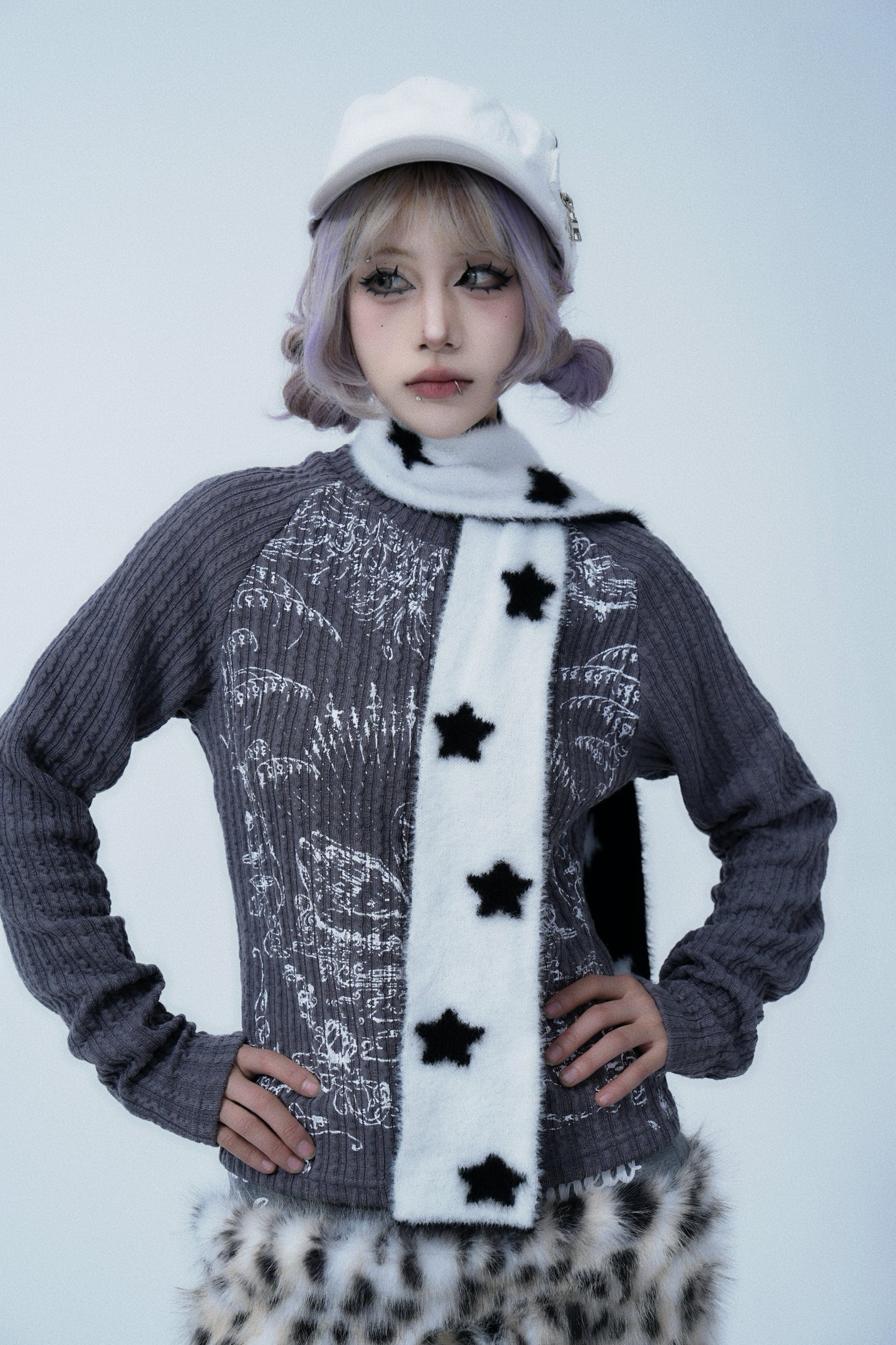 Midnight Swan Graphic Long Sleeve Tee