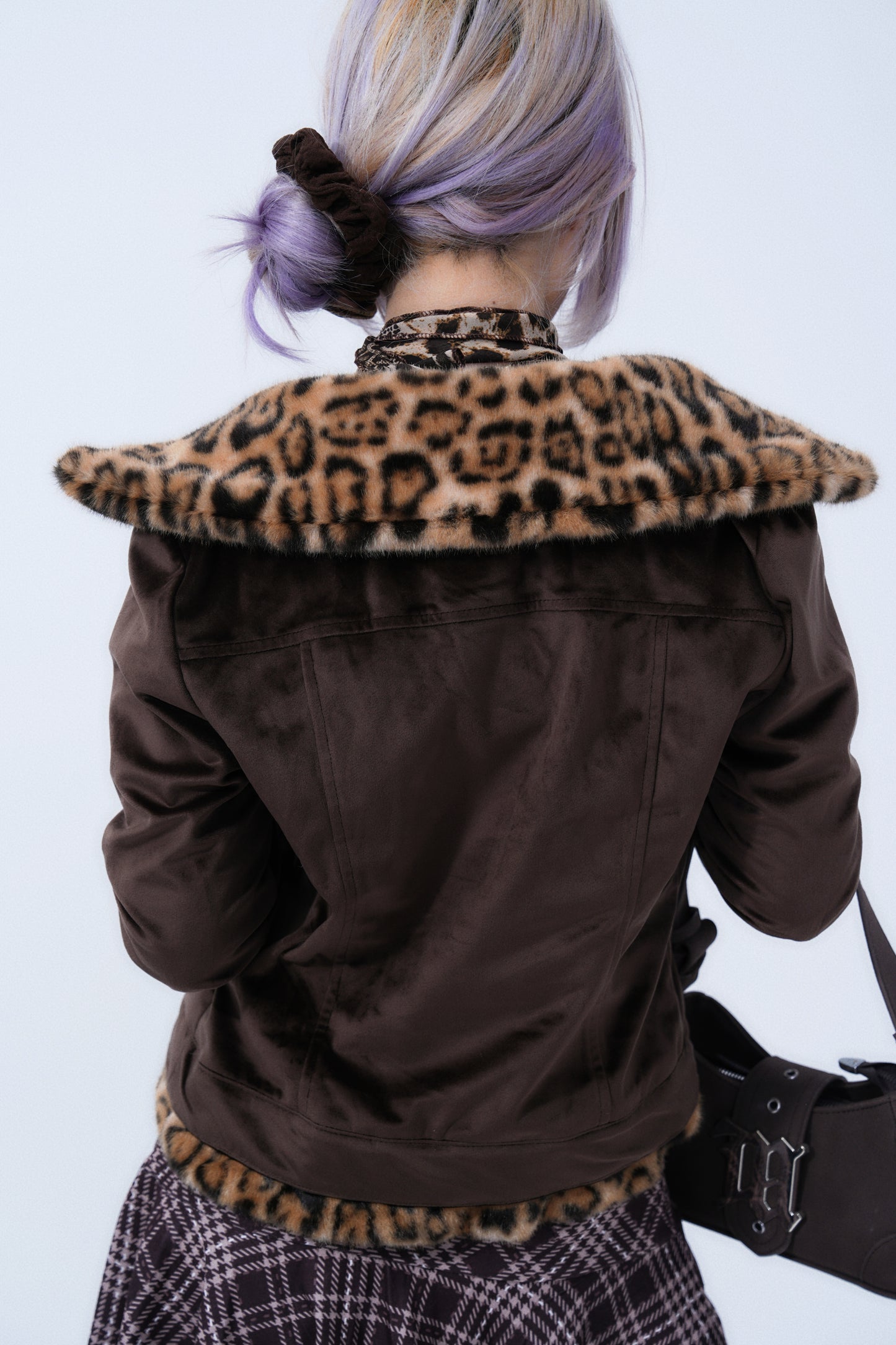 Leopard Print Collar Jacket