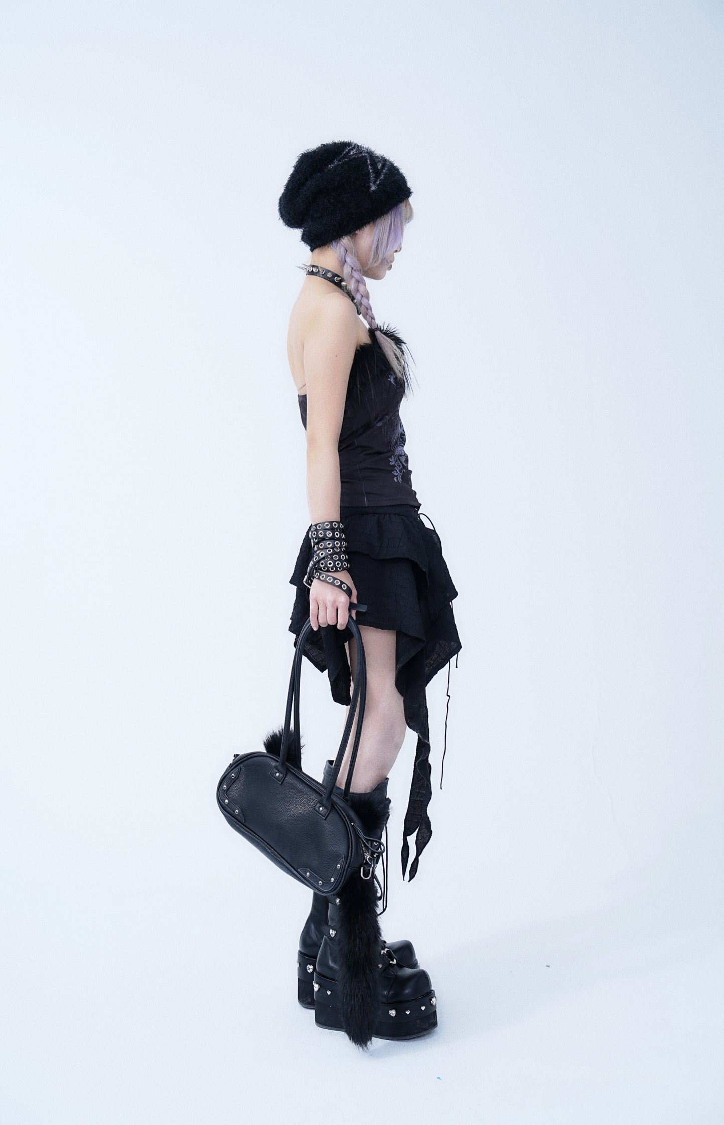 Gothic Alloy Buckle Layered Skirt