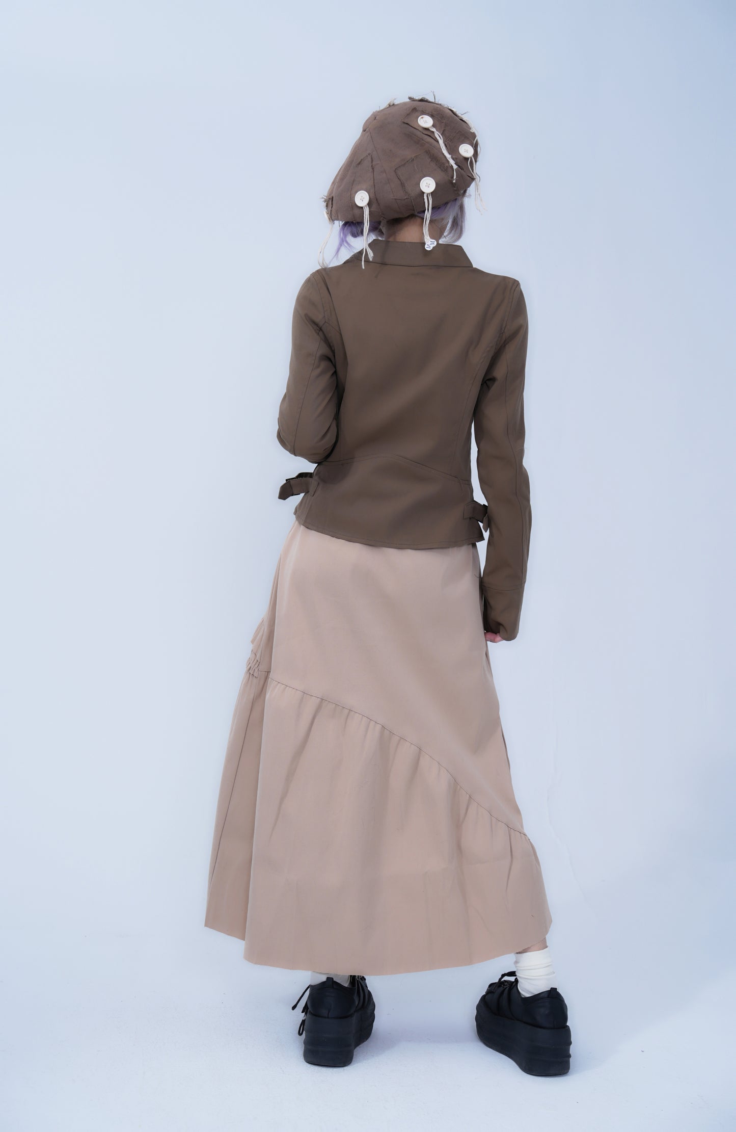Asymmetrical Zipper Stand Collar Jacket