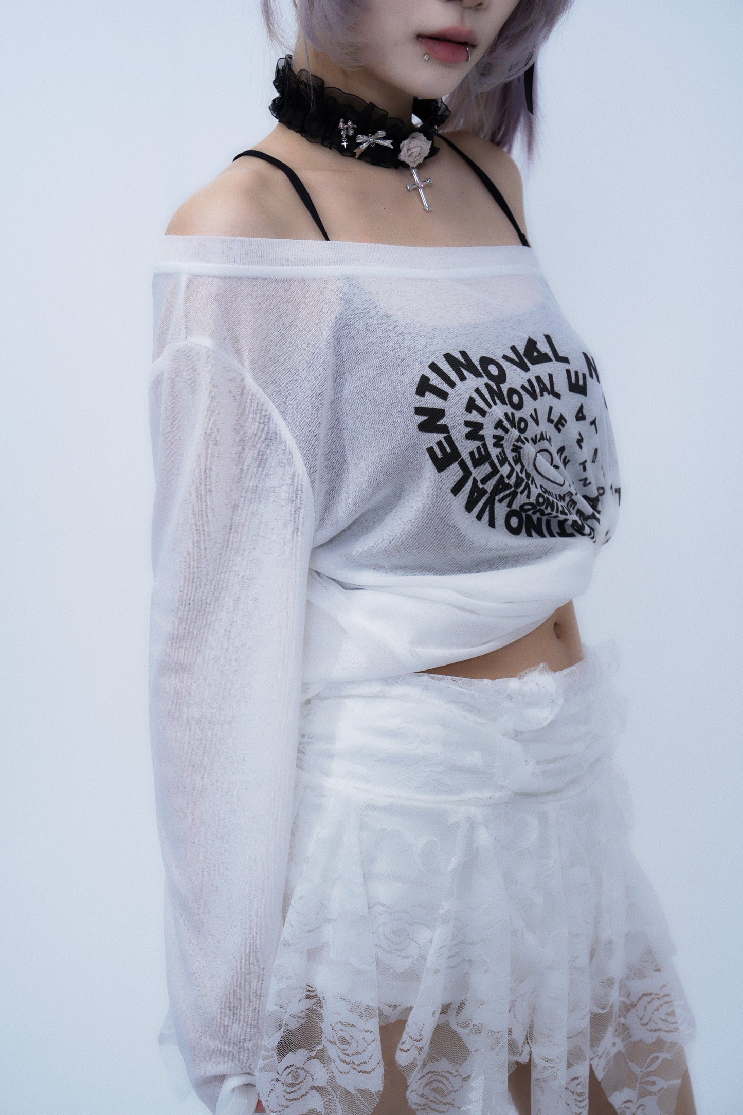Sweetheart Whisper Mesh Top