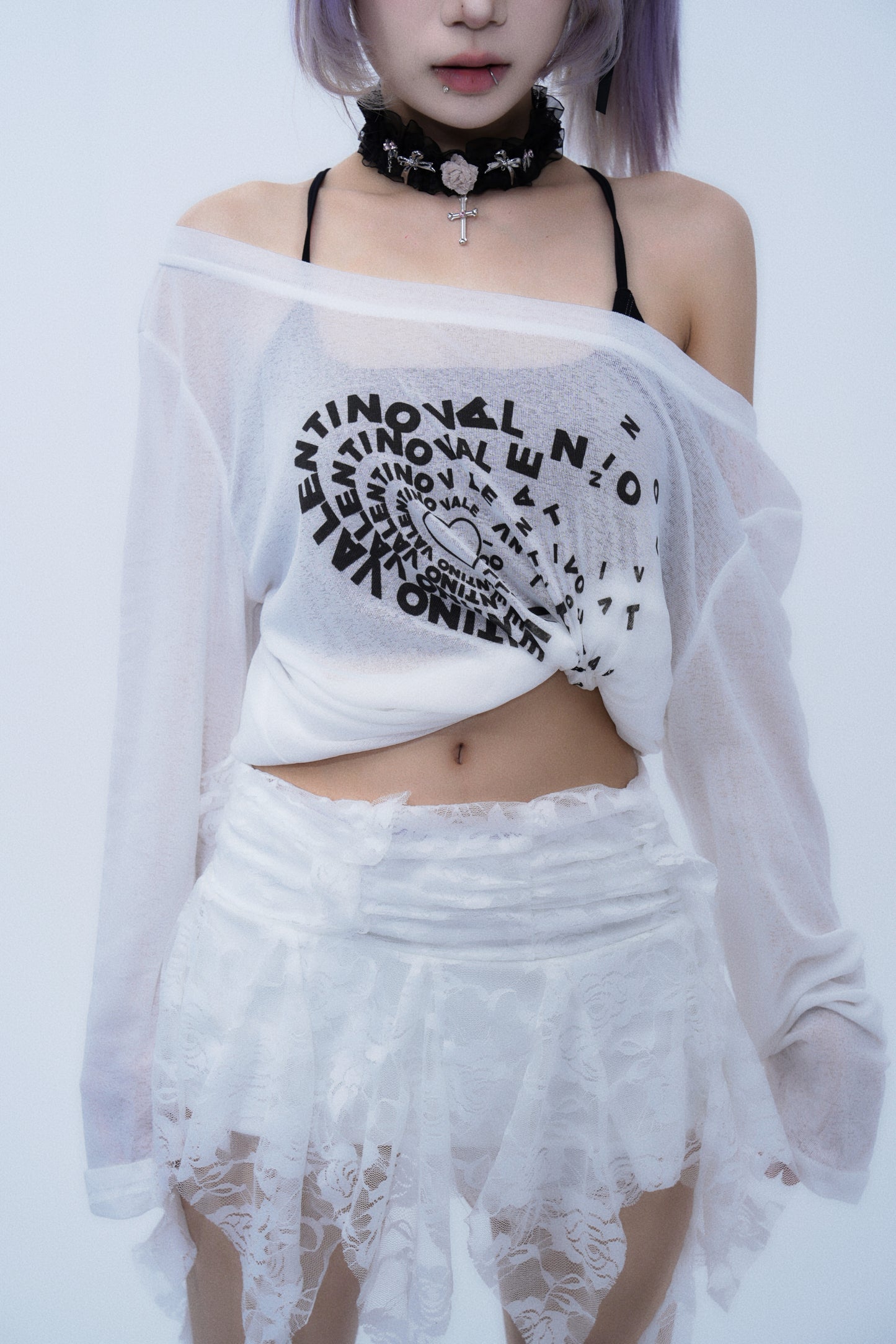 Sweetheart Whisper Mesh Top