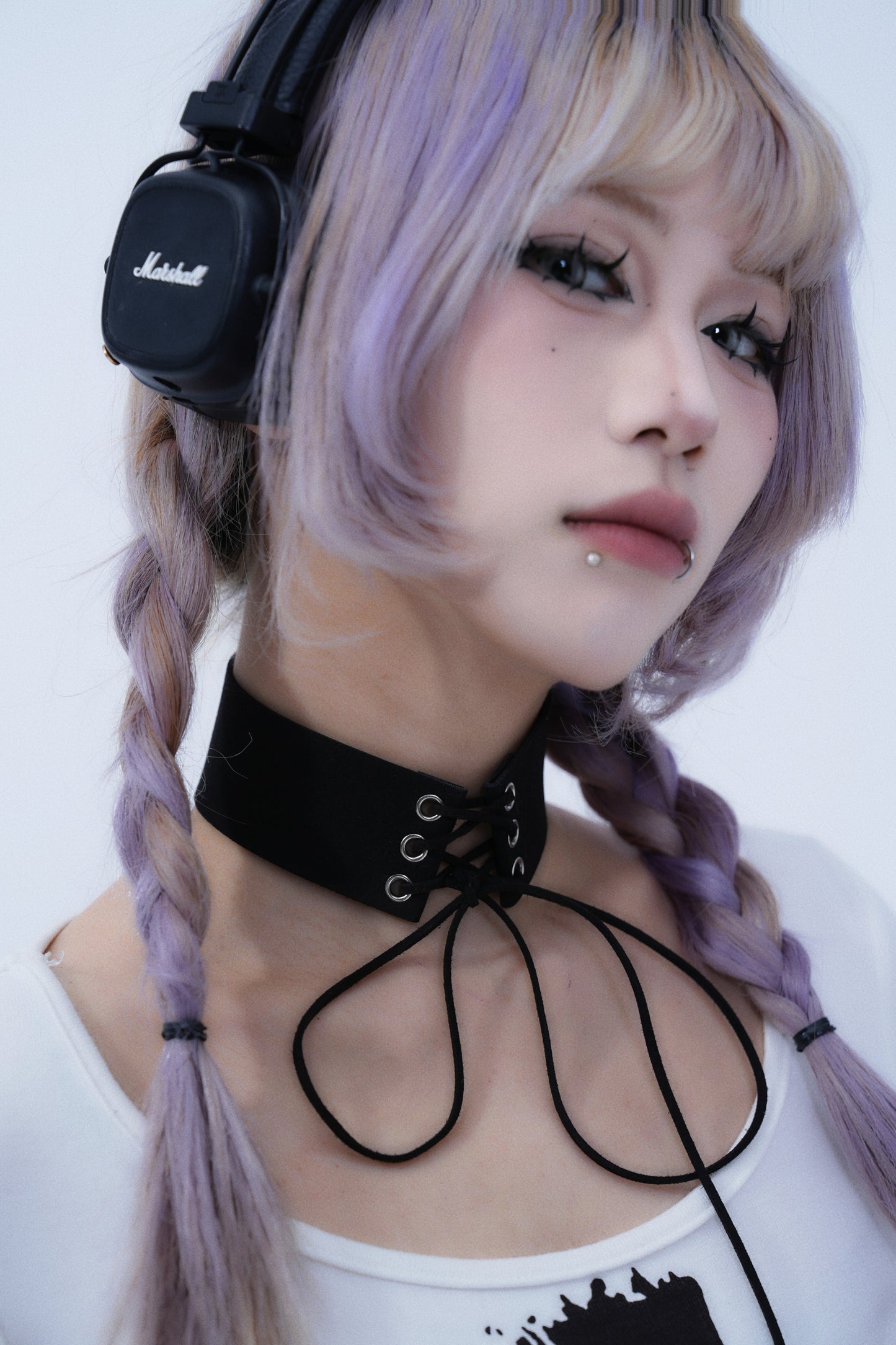 Lace-Up Gothic Choker