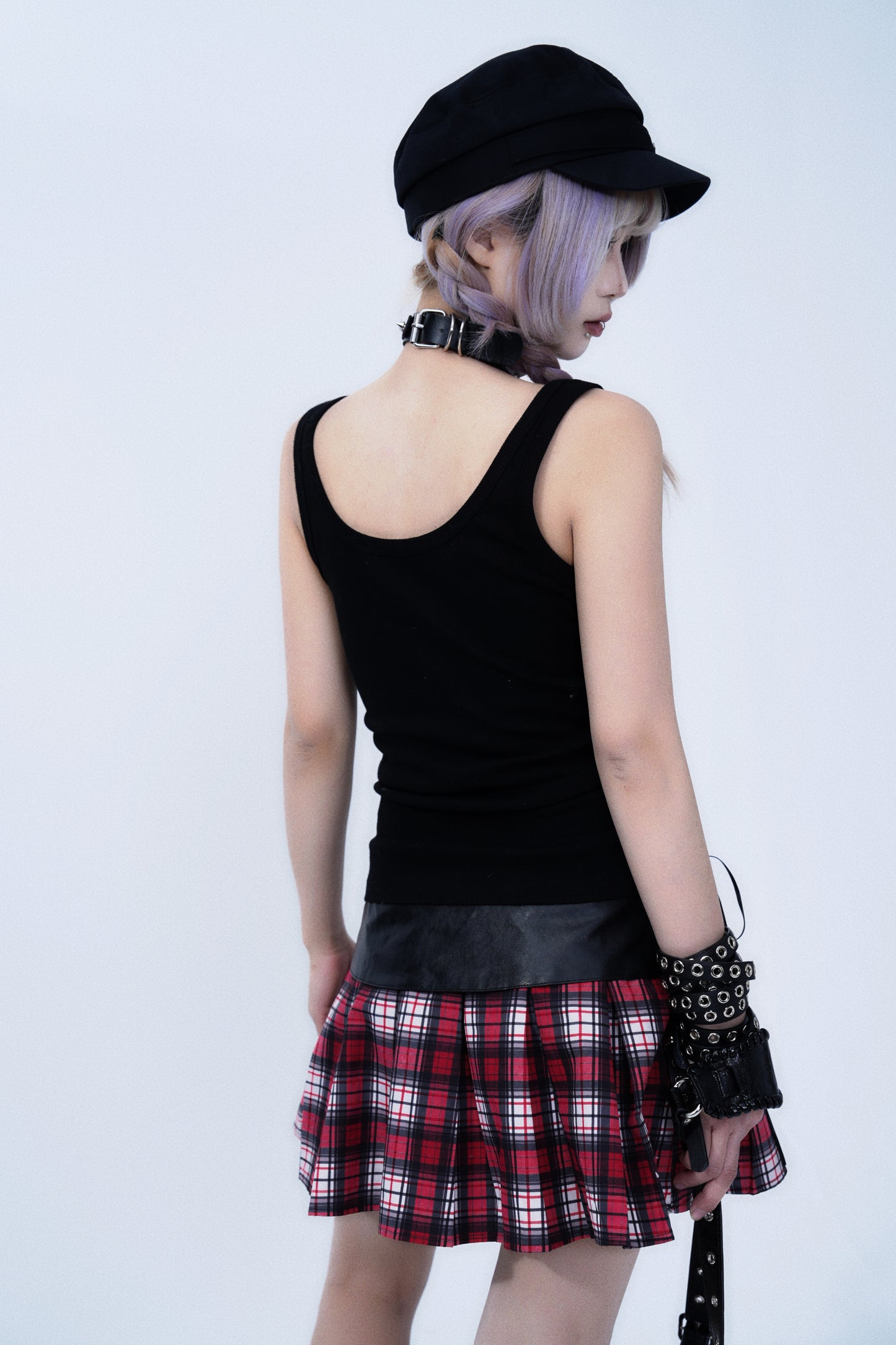 Studded Patchwork Choker